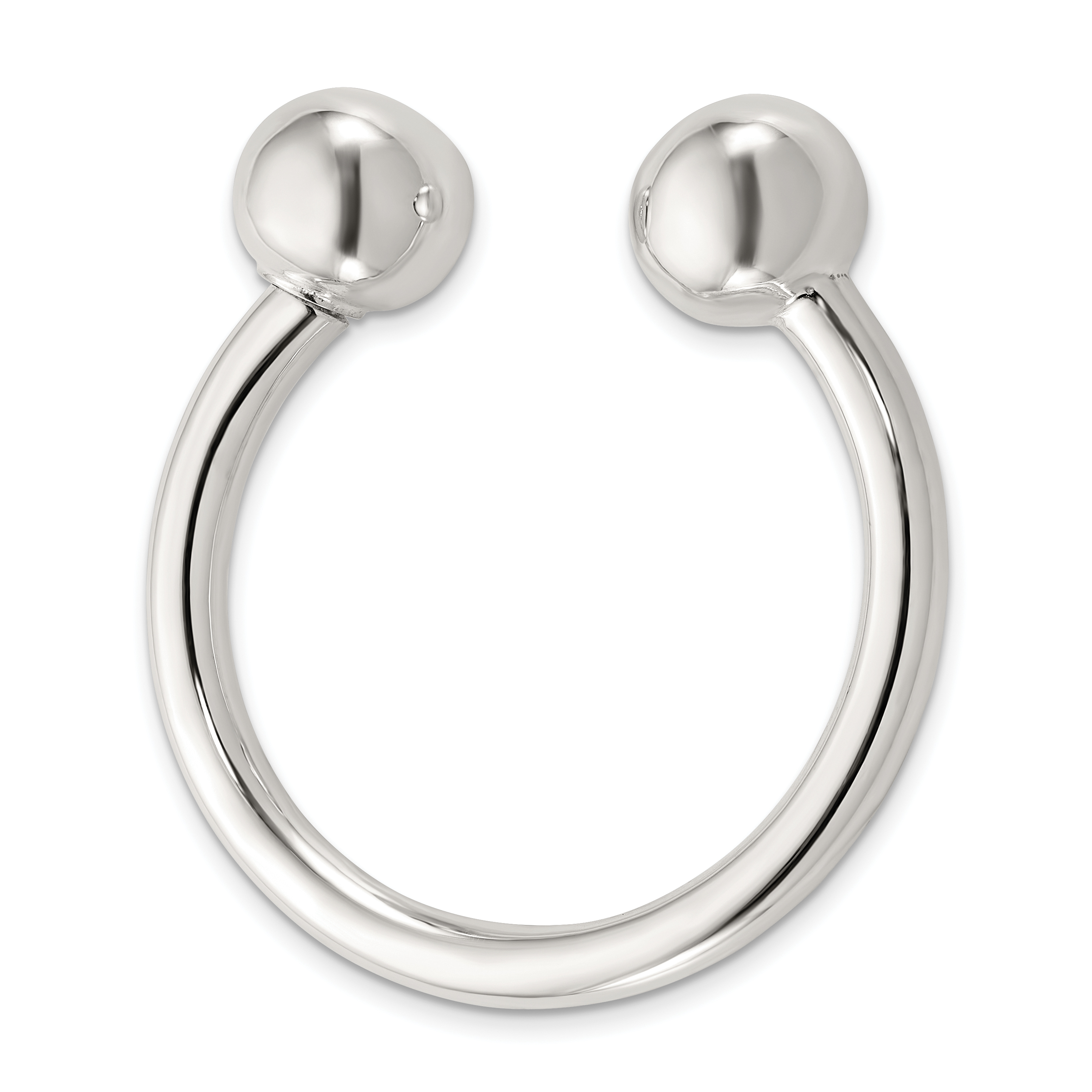 Sterling Silver 1 Screw-off Ball Key Chain (QQ667)