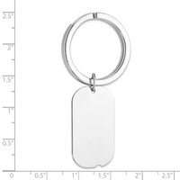 Sterling Silver Rhodium-plated Key Chain view 3