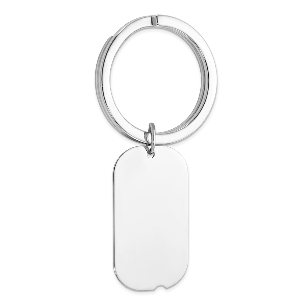 Sterling Silver Rhodium-plated Key Chain (QQ70)