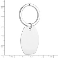 Sterling Silver Rhodium-plated Key Chain view 3