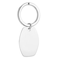 Sterling Silver Rhodium-plated Key Chain view 1