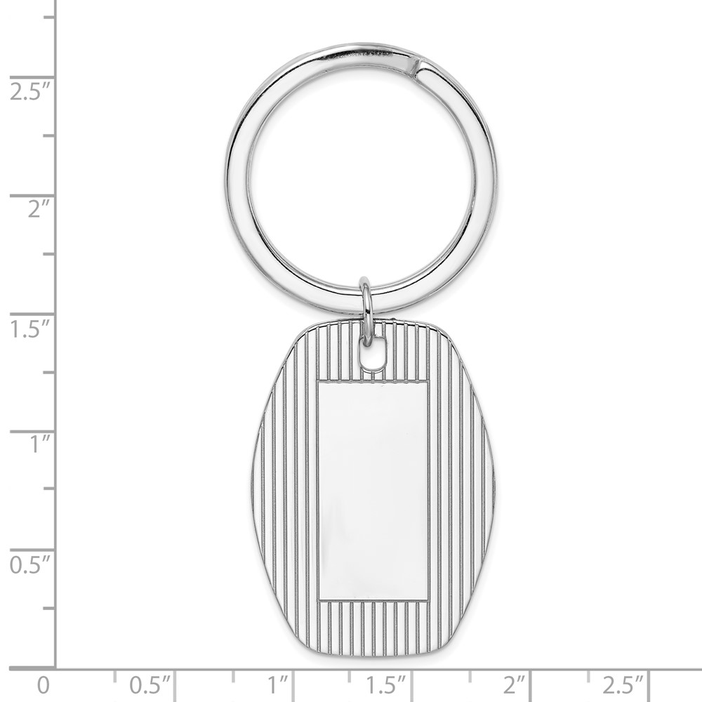 Sterling Silver Rhodium-plated Key Chain (QQ72)