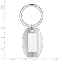 Sterling Silver Rhodium-plated Key Chain view 2