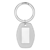 Sterling Silver Rhodium-plated Key Chain view 1