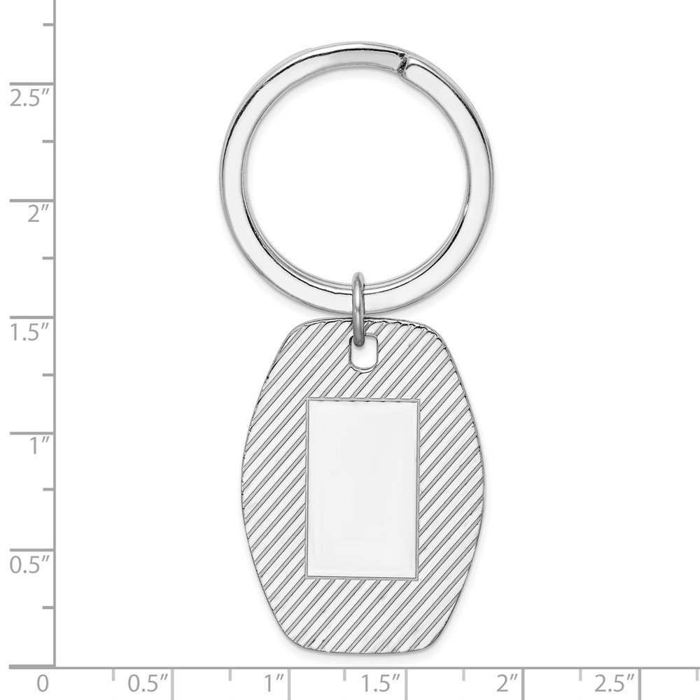 Sterling Silver Rhodium-plated Key Chain (QQ73)
