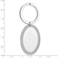 Sterling Silver Rhodium-plated Key Chain view 3