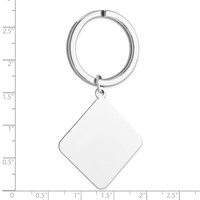 Sterling Silver Rhodium-plated Key Chain view 3