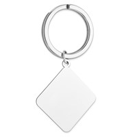 Sterling Silver Rhodium-plated Key Chain view 1