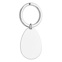 Sterling Silver Rhodium-plated Key Chain view 1