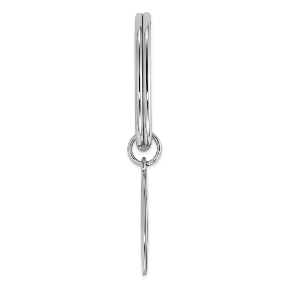 Sterling Silver Rhodium-plated Key Chain (QQ81)