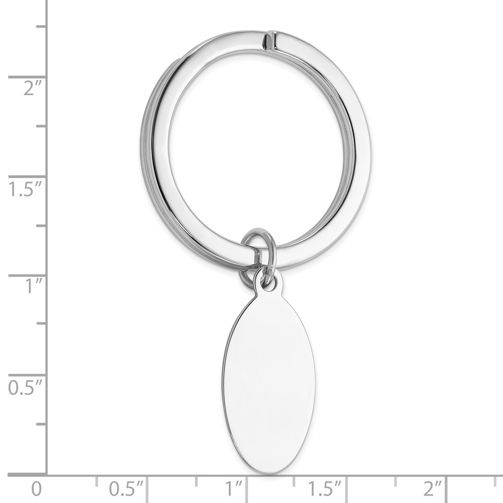 Sterling Silver Rhodium-plated Key Chain (QQ81)