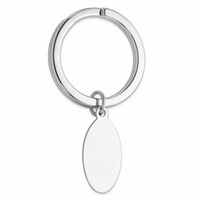 Sterling Silver Rhodium-plated Key Chain view 1