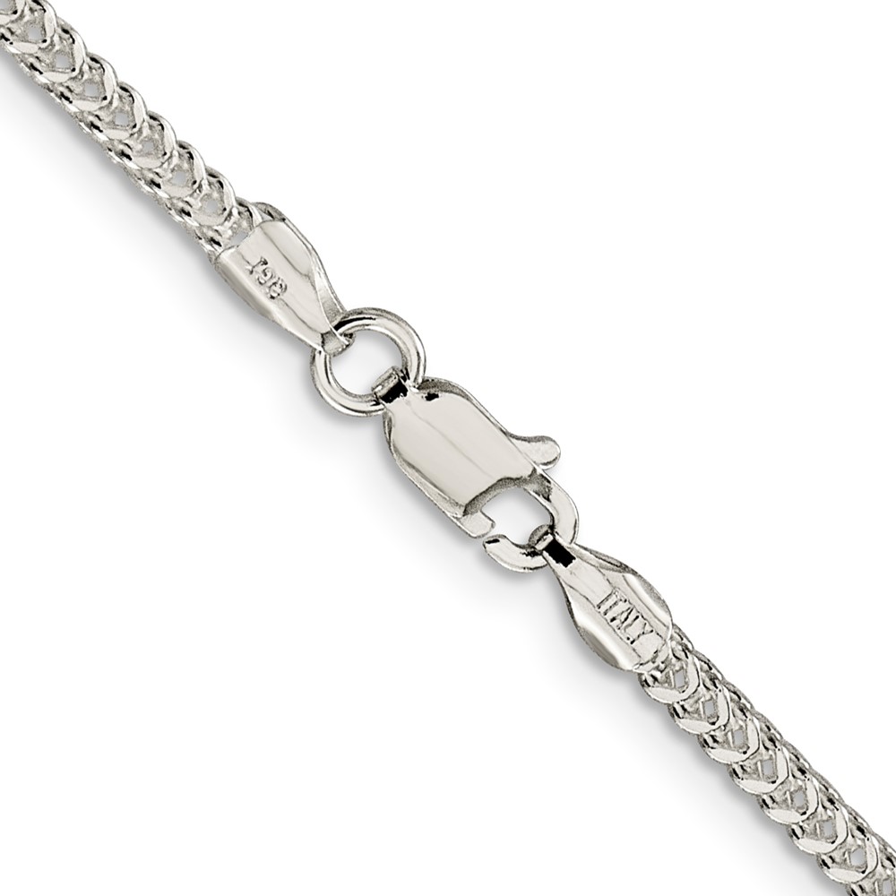 Sterling Silver 2mm D/C Square Franco Chain (QQF060-30)