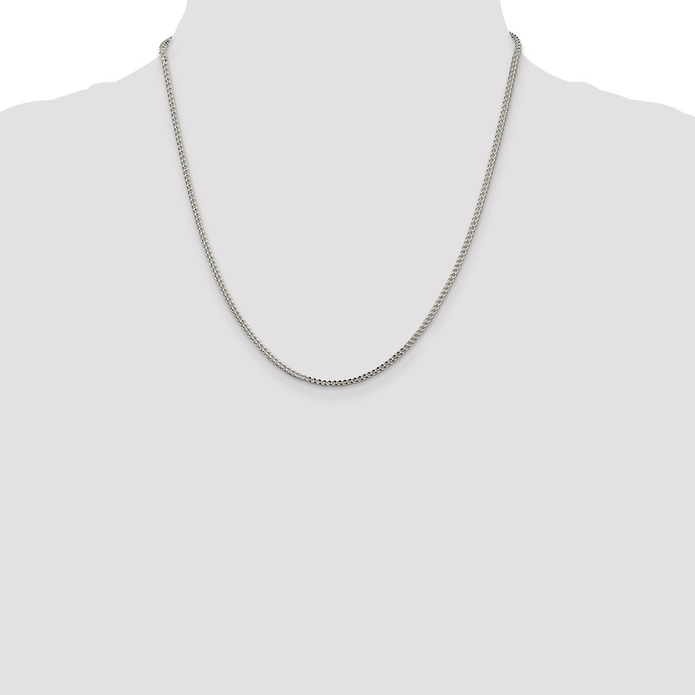 Sterling Silver 2mm D/C Square Franco Chain (QQF060-20)