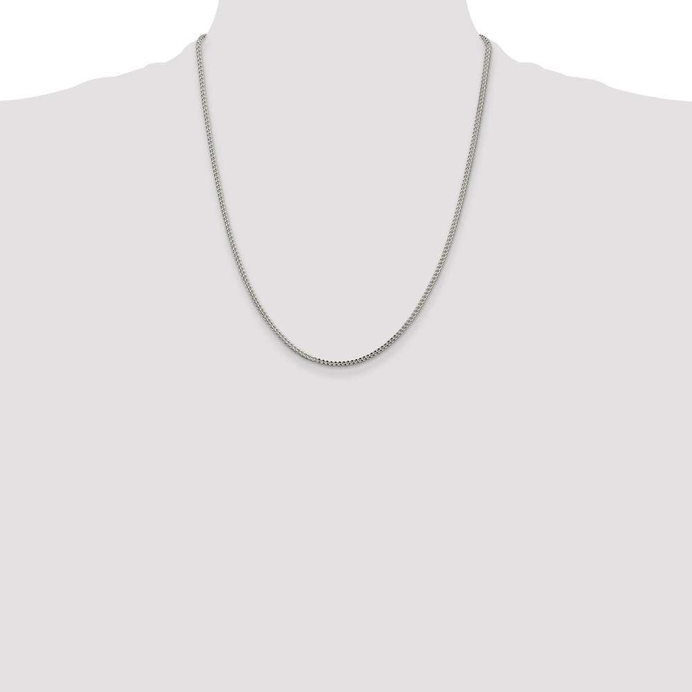 Sterling Silver 2mm D/C Square Franco Chain (QQF060-22)