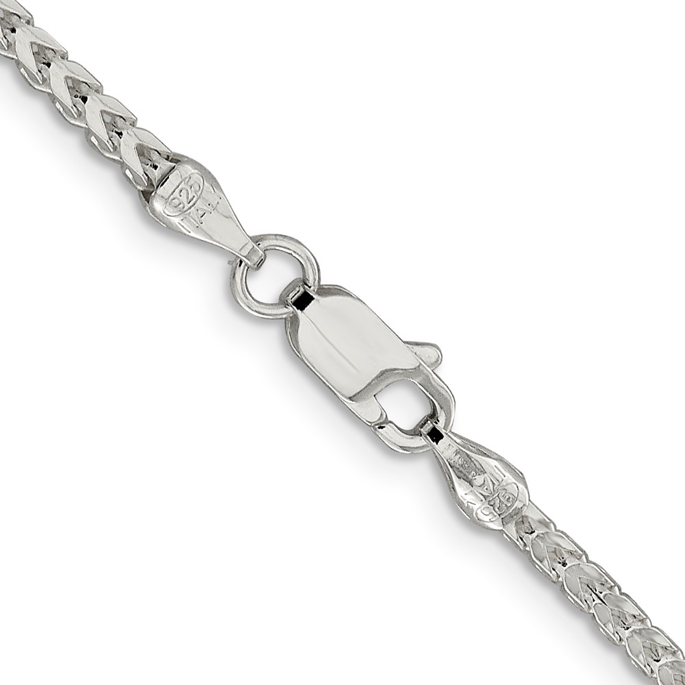 Sterling Silver 2.55mm D/C Square Franco Chain (QQF080-18)