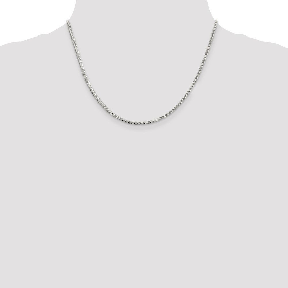 Sterling Silver 2.55mm D/C Square Franco Chain (QQF080-18)