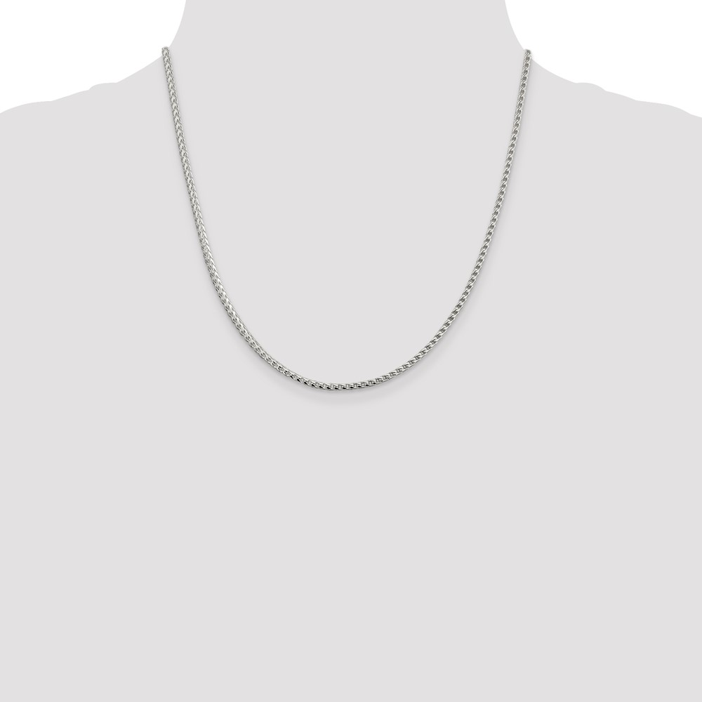 Sterling Silver 2.55mm D/C Square Franco Chain (QQF080-20)