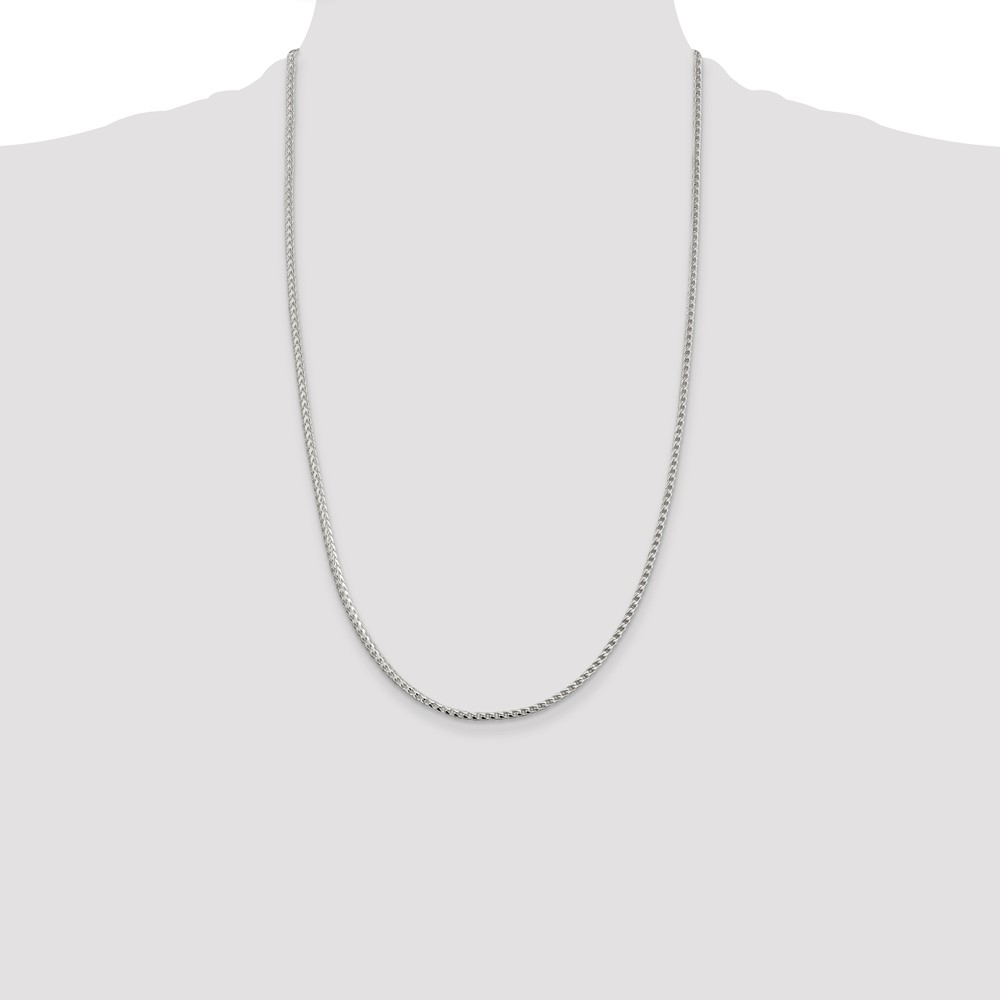 Sterling Silver 2.55mm D/C Square Franco Chain (QQF080-26)