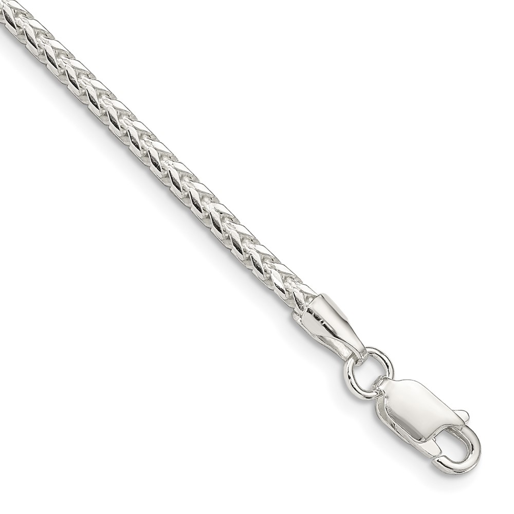 Sterling Silver 2.55mm D C Square Franco Chain