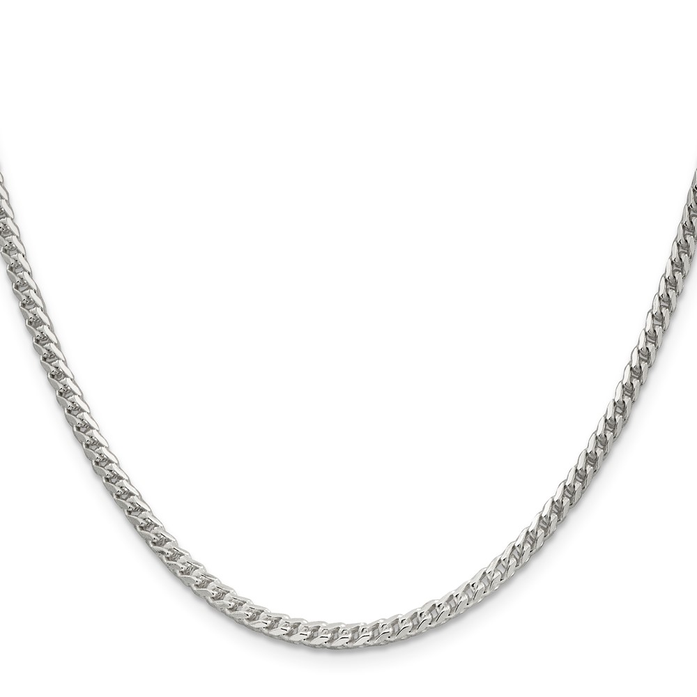 Sterling Silver 3.1mm D/C Square Franco Chain (QQF100-18)