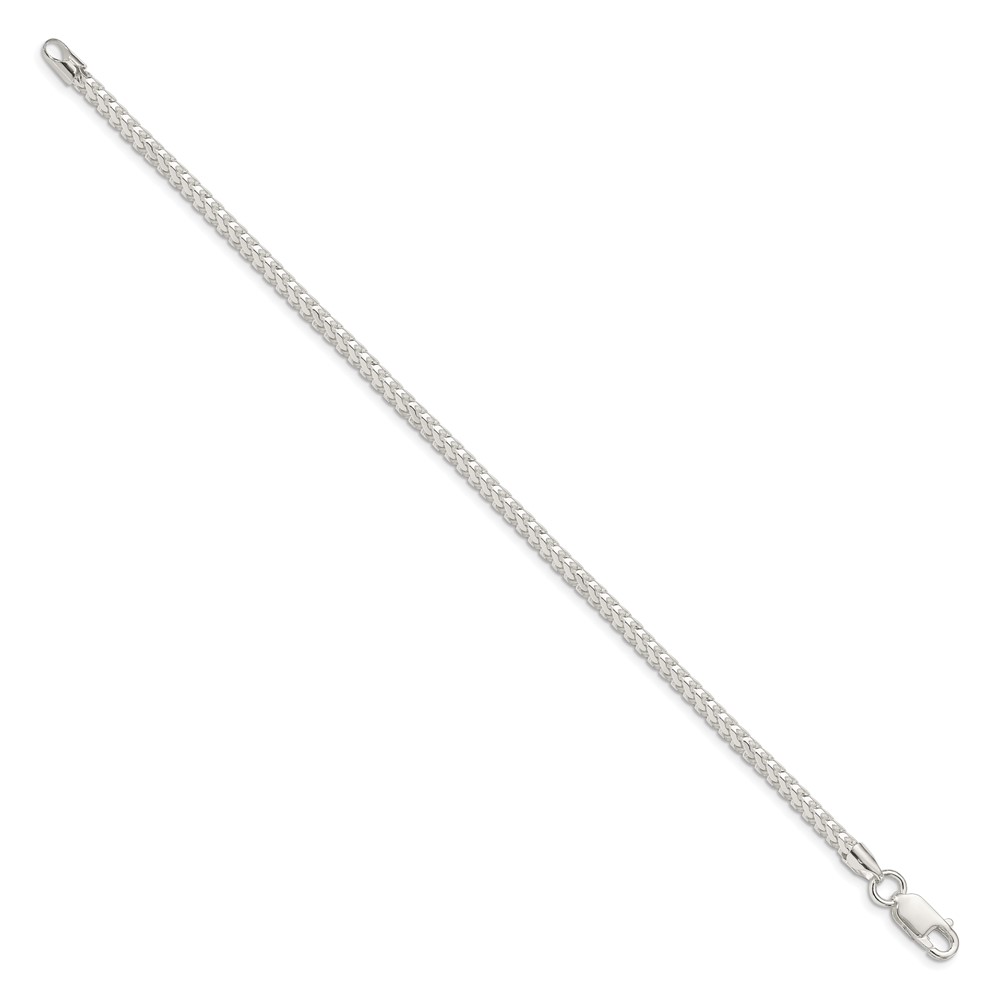 Sterling Silver 3.1mm D/C Square Franco Chain (QQF100-7)