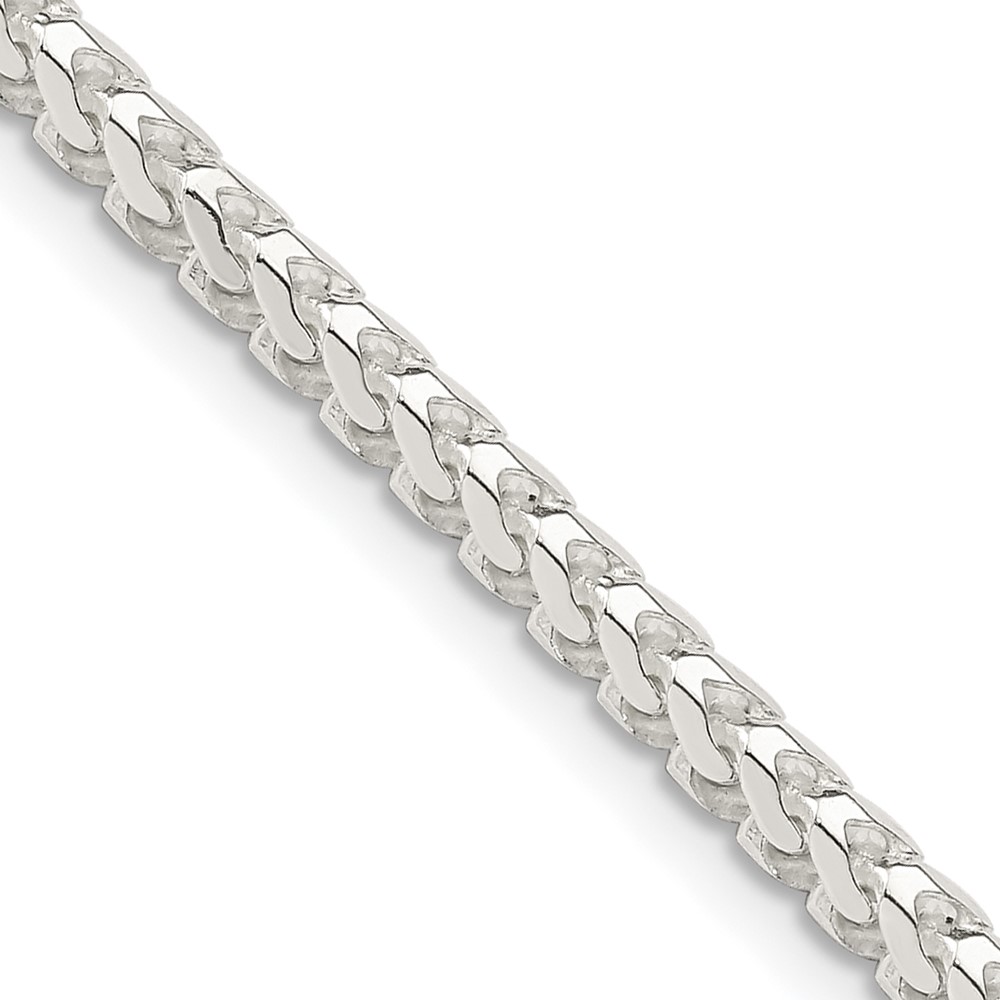Sterling Silver 3.1mm D/C Square Franco Chain (QQF100-30)