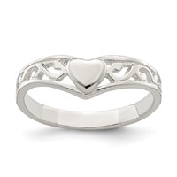 Sterling Silver Heart Ring view 1