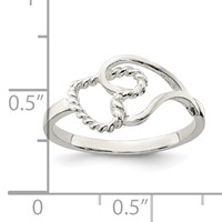 Sterling Silver Heart Ring view 3