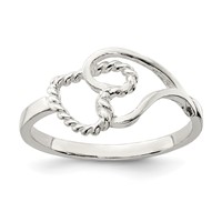 Sterling Silver Heart Ring view 1