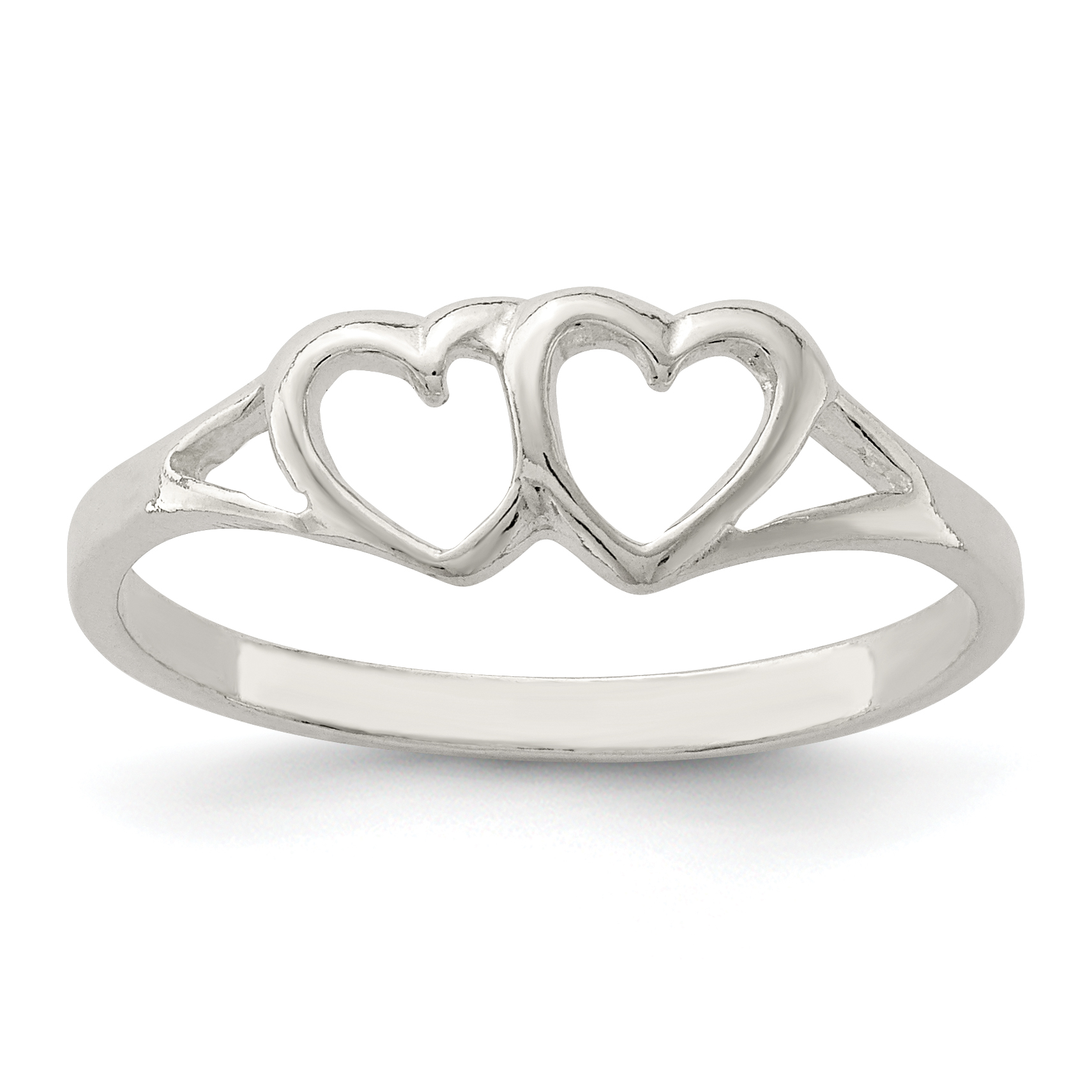 Sterling Silver Heart Ring (QR106-6)