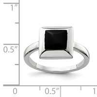 Sterling Silver Onyx Ring view 3