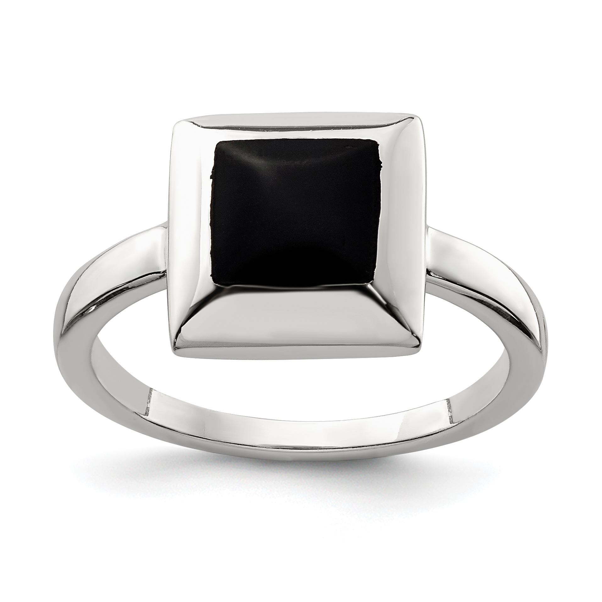 Sterling Silver Onyx Ring (QR1068-8)