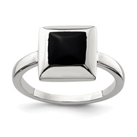 Sterling Silver Onyx Ring view 1