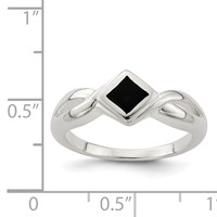 Sterling Silver Onyx Ring view 3