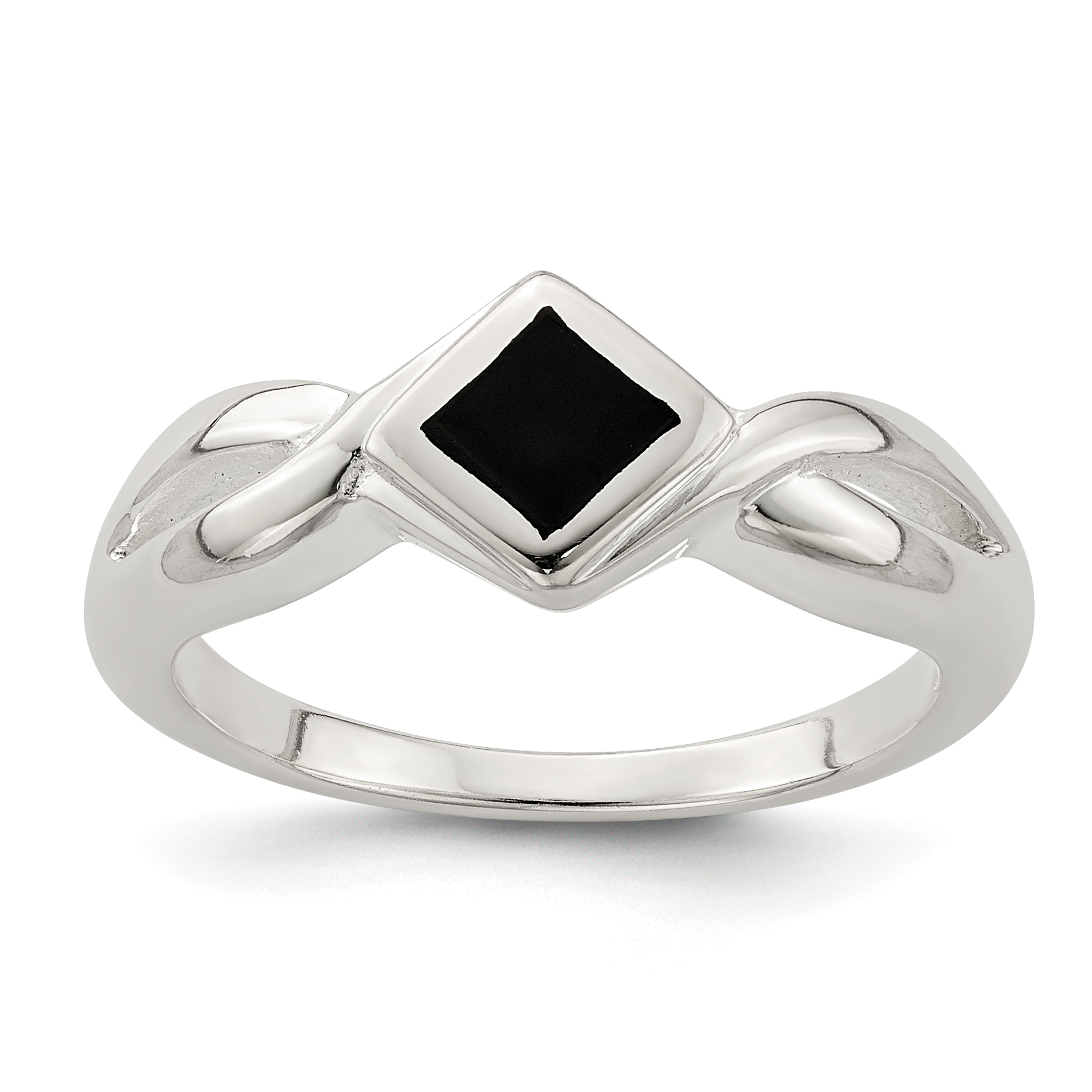 Sterling Silver Onyx Ring (QR1071-6)
