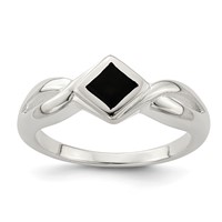 Sterling Silver Onyx Ring view 1