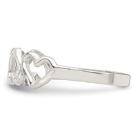Sterling Silver D C Heart Ring view 4