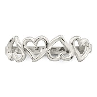Sterling Silver D C Heart Ring view 5