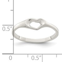 Sterling Silver Heart Ring view 3