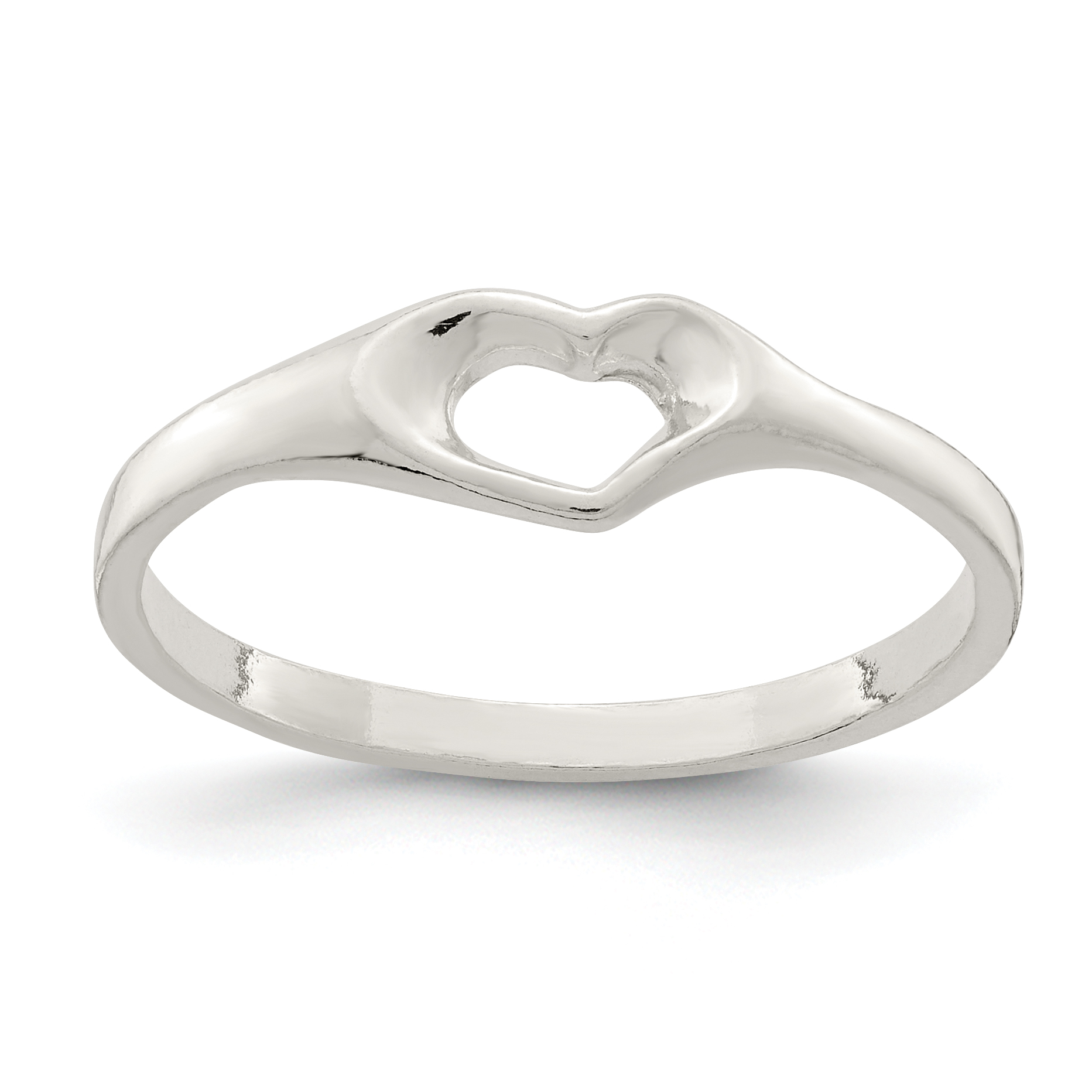 Sterling Silver Heart Ring (QR109-6)