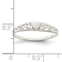 Sterling Silver Heart Ring view 3