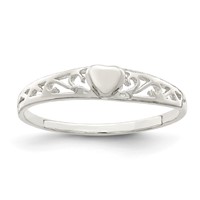Sterling Silver Heart Ring view 1