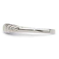 Sterling Silver Diamond-cut Twisted Ring view 3