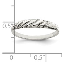 Sterling Silver Diamond-cut Twisted Ring view 2