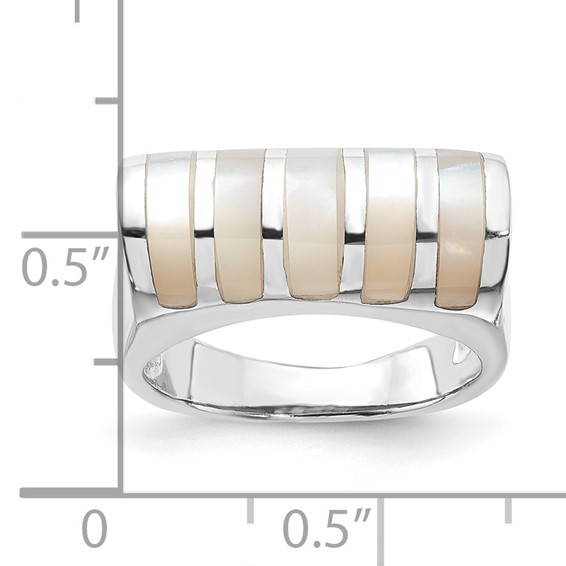 Sterling Silver Mother of Pearl Ring