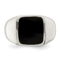 Sterling Silver Synthetic Onyx Ring view 5