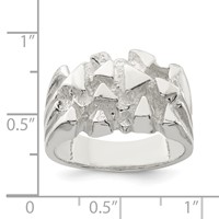 Sterling Silver Nugget Ring view 3