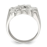 Sterling Silver Men's Nugget Ring view 2