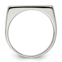 Sterling Silver 9x19mm Closed Back Signet Ring view 2